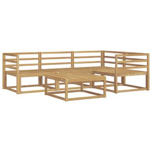 vidaXL Utomhussoffset 5 pcs Vit 79 x 79 x 37 cm Massivt Akaciatr&auml;