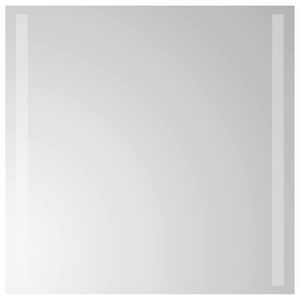 vidaXL LED Badrumsspegel med spegel Transparent 50 x 50 cm h&auml;rdat glas