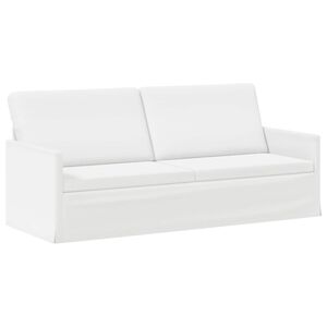 vidaXL 3-sitssoffa Vit 190 x 81 x 82 cm Tyg
