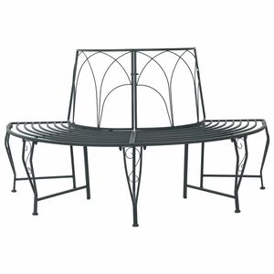 vidaXL Tr&auml;db&auml;nk 4-Antal sittplatser 160 x 80 x 89 cm St&aring;l Silvergr&aring;