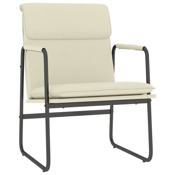 vidaXL Loungestol gr&auml;ddvit 55x64x80 cm konstl&auml;der