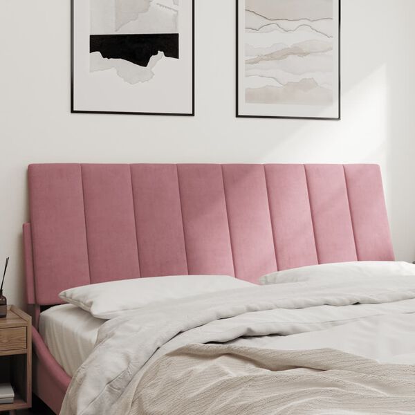 vidaXL Headboard Cushion "Hanko" Pink 120 cm Velvet