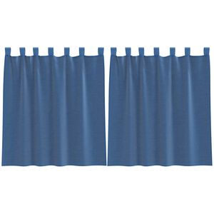 vidaXL Voile gardiner med &ouml;glor 2 st kungsbl&aring; 140x140 cm