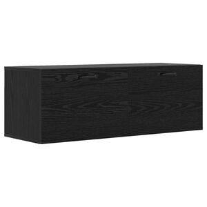 vidaXL V&auml;ggsk&aring;p Svart ek 100 x 36,5 x 35 cm Konstruerat tr&auml;