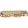vidaXL Utomhussoffset med kudde 8 pcs Naturlig och Beige
