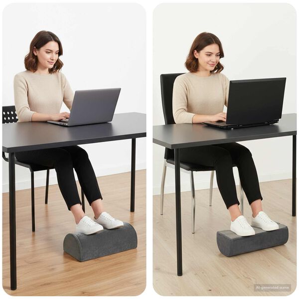 vidaXL Fotst&ouml;d Kudde Enf&auml;rgad Gr&aring;