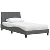 vidaXL Bed with Mattress "Hanko" Dark Grey 100x200 cm Fabric