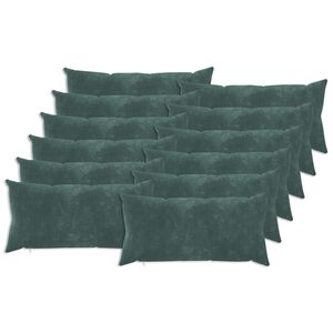 vidaXL Kudd&ouml;verdrag 12 st HEERLEN HavBl&aring; 40 x 80 cm Mikrofiber Fleece