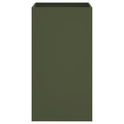 vidaXL Odlingslåda olivgrön 42x38x75 cm kallvalsat stål