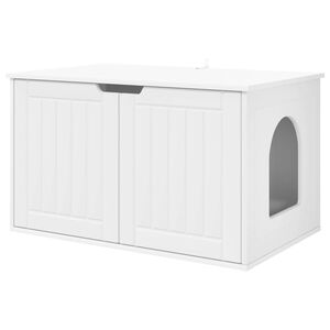 vidaXL Katt hus Vit 85 x 55 x 50,5 cm Konstruerat tr&auml;