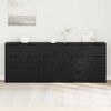 vidaXL Sideboard 3 pcs Svart Ek 181 x 30 x 70 cm Konstruerat tr&auml;
