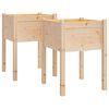 vidaXL Odlingsl&aring;dor 2 st 50x50x70 cm massiv furu