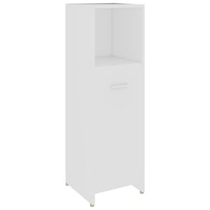 vidaXL Badrumssk&aring;p vit 30x30x95 cm konstruerat tr&auml;