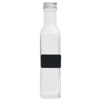 vidaXL Glasflaskor 250 ml med skruvkork 20 st