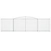 vidaXL Gabioner bågformade 25 st 400x50x100/120 cm galvaniserat järn