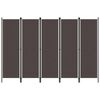 vidaXL Rumsavdelare 5 paneler brun 250x180 cm