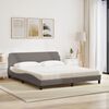 vidaXL Bed with Mattress "Dover" Taupe 180x200 cm Fabric
