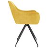 vidaXL Matstolar 2 st gul sammet