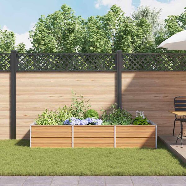 vidaXL Odlingsl&aring;da upph&ouml;jd galvaniserat st&aring;l 240x80x45 cm silver