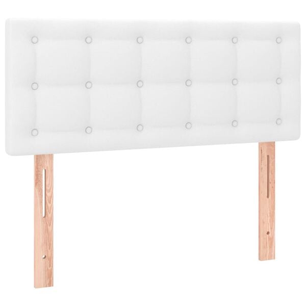 vidaXL Sänggavel vit 80x5x78/88 cm konstläder