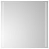 vidaXL LED Badrumsspegel med spegel Transparent 60 x 60 cm h&auml;rdat glas