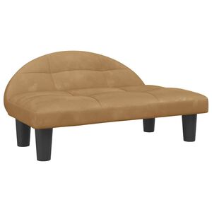 vidaXL Hundb&auml;dd brun 70x52x30 cm sammet