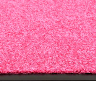 vidaXL Dörrmatta tvättbar rosa 60x90 cm