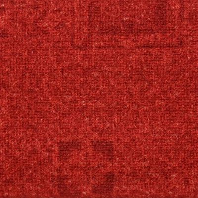 vidaXL Trappstegsmattor självhäftande 15 st röd 65x21x4 cm