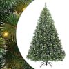 vidaXL Konstgjord julgran med 300 LED-lampor Gr&ouml;n 210 cm PE och PVC