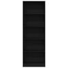 vidaXL Hyllsystem Svart Ek 60 x 24 x 176 cm Konstruerat trä