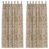 vidaXL Sammetsgardiner 2 pcs champagne 260 x 140 cm Sammet