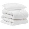 vidaXL Dunt&auml;cke med kudde 2 st Vit Mikrofiber