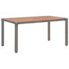 vidaXL Tr&auml;dg&aring;rdsbord gr&aring; 150x90x75 cm konstrotting massivt akaciatr&auml;