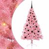 vidaXL Konstgjord F&ouml;rbelyst Julgran med 150 LED-lampor Rosa 150 cm PVC