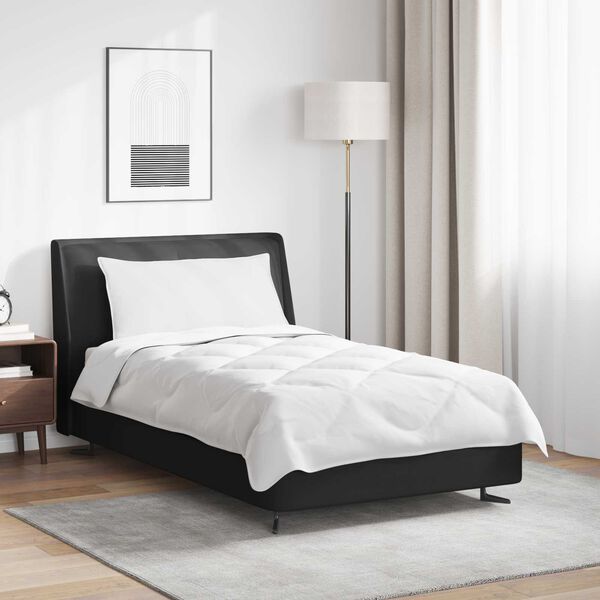 vidaXL Dunt&auml;cke med kudde 2 pcs Vit Mikrofiber