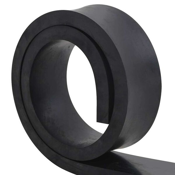 vidaXL Gummikant f&ouml;r sn&ouml;plog svart 180x10x2 cm