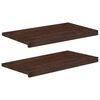 vidaXL F&ouml;nsterbr&auml;dor 2 st M&ouml;rkbrun 80x 40 x 2 cm Massivt boktr&auml;