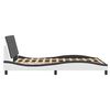 vidaXL Bed Frame without Mattress "Zadar" White and Black 140x200 cm Faux Leather