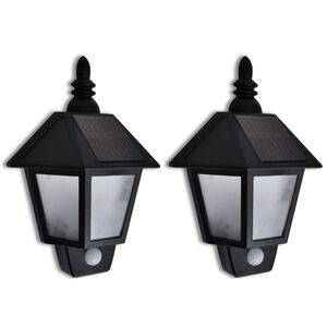 Soldriven v&auml;gglampa med r&ouml;relsesensor 2 st