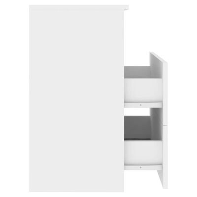 vidaXL Sängbord 2 st vit 50x32x60 cm spånskiva