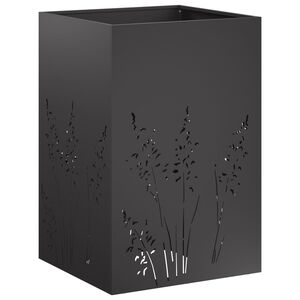 vidaXL Tr&auml;dg&aring;rdsplanterare Svart 50 x 50 x 75 cm Kallvalsat st&aring;l