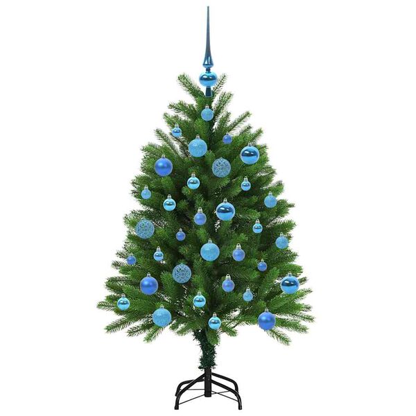 vidaXL Julgran med 150 LED-lampor med stativ Grön 120 cm PE
