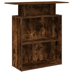 vidaXL Receptionsdisk r&ouml;kf&auml;rgad ek 100x40x104 cm konstruerat tr&auml;