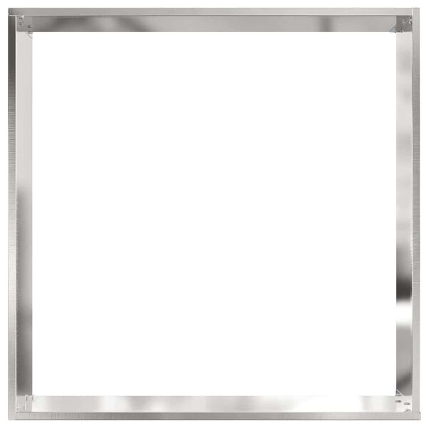 vidaXL Kant f&ouml;r gr&auml;smatta Silver 50 x 50 x 13 cm Rostfritt st&aring;l