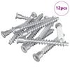 vidaXL Konfirmationsskruvar 12 st Silver &Oslash;7 x 58 mm Metall