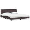 vidaXL Bed with Mattress "Hanko" Dark Brown 180x200 cm Fabric