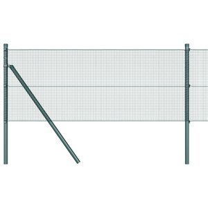 vidaXL St&auml;ngselstolpe Gr&ouml;n 10 x 0,4 m (12 x 12 mm n&auml;t) St&aring;l och PVC