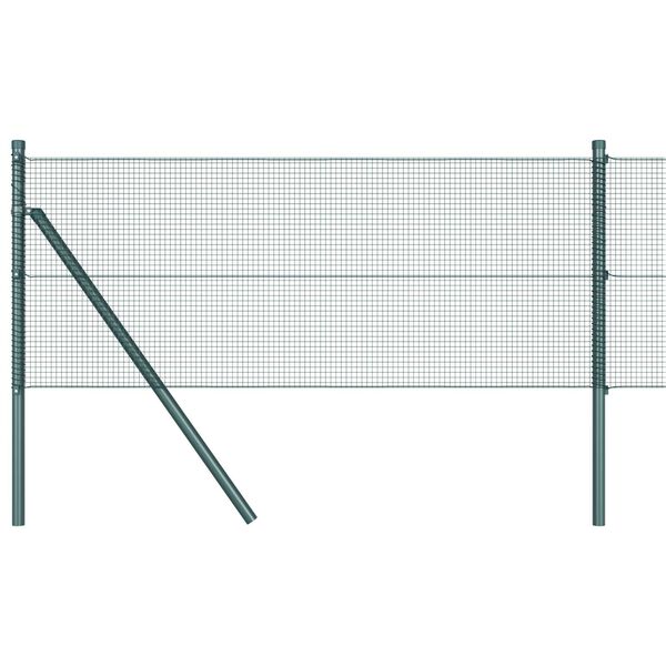vidaXL St&auml;ngselstolpe Gr&ouml;n 10 x 0,4 m (12 x 12 mm n&auml;t) St&aring;l och PVC