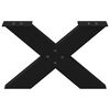 vidaXL Soffbordsben X-formade 2 st svarta 60x(30-31) cm st&aring;l