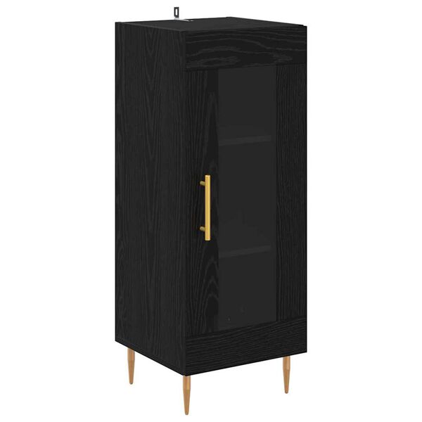 vidaXL Sideboard Svart ek 34 x 34,5 x 90 cm Konstruerat tr&auml;